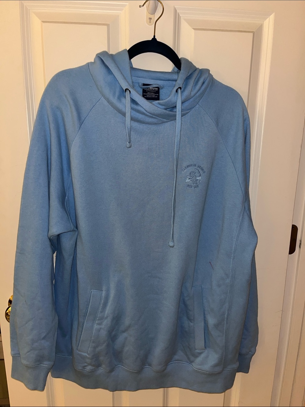 Charles River Apparel Light Blue Pullover Hoodie with Y-D Red Sox (CCBL) Logo